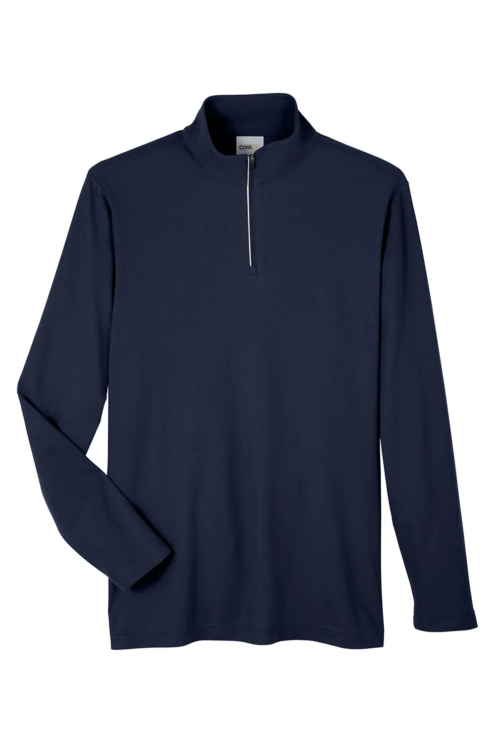 Core 365 Mens Fusion ChromaSoft Performance Moisture Wicking Pique 1/4 Zip Sweatshirt - Classic Navy Blue