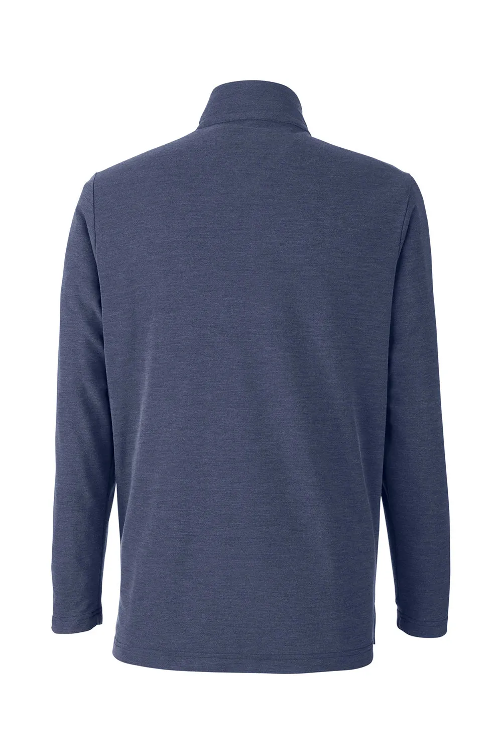 Core 365 Mens Fusion ChromaSoft Performance Moisture Wicking Pique 1/4 Zip Sweatshirt - Heather Classic Navy Blue