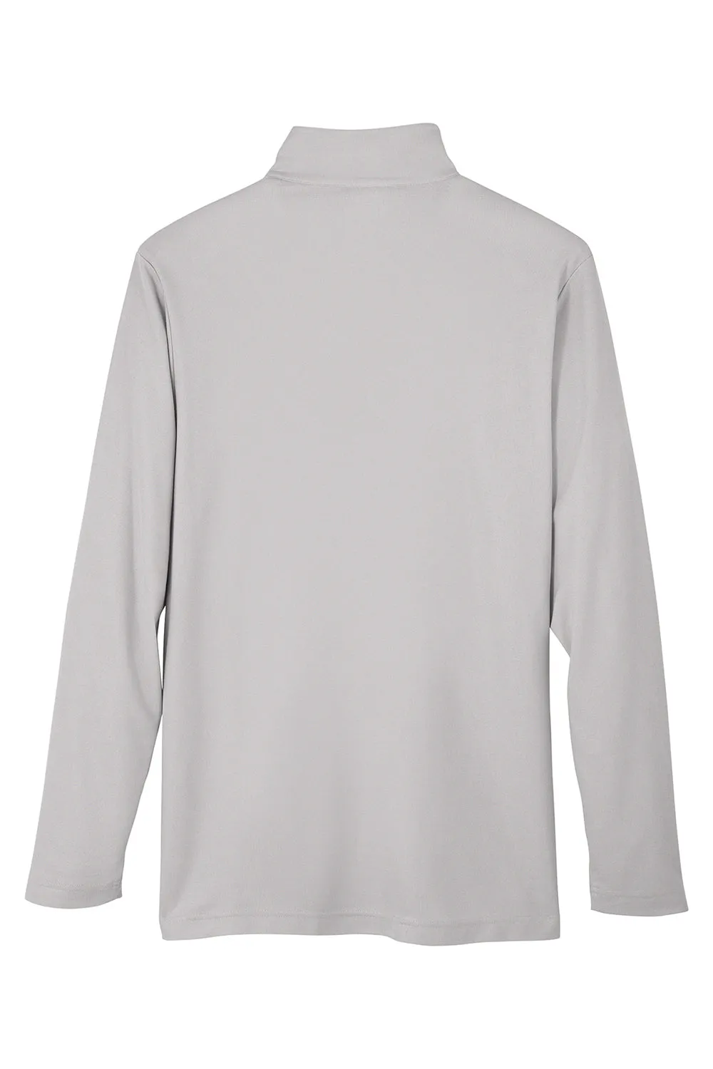 Core 365 Mens Fusion ChromaSoft Performance Moisture Wicking Pique 1/4 Zip Sweatshirt - Platinum Grey