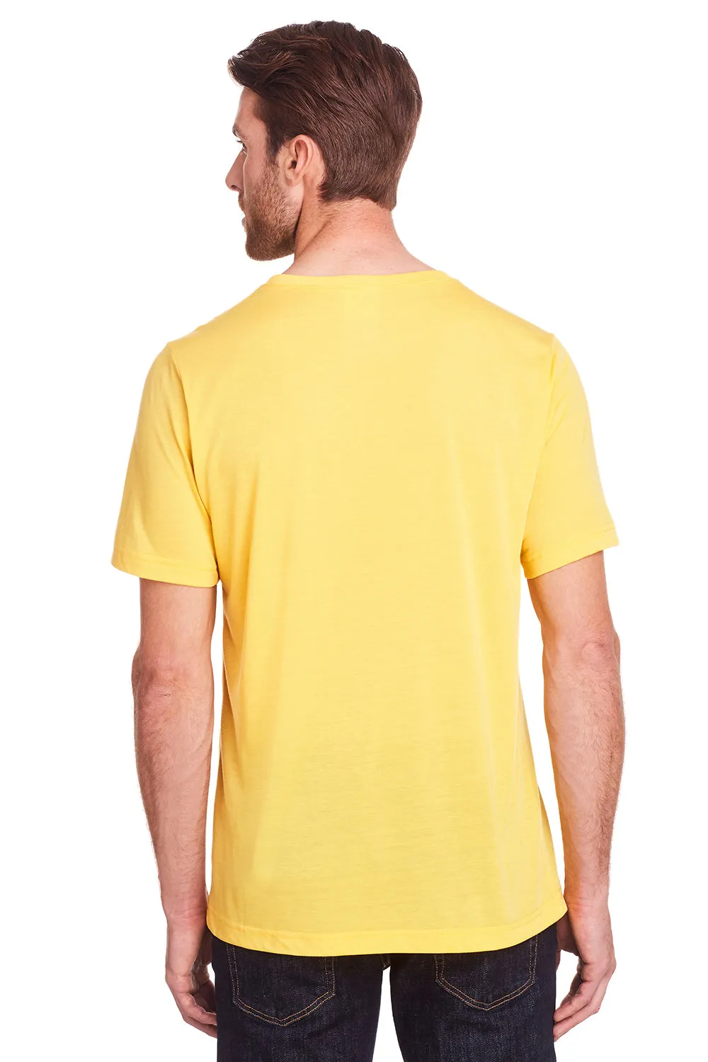 Core 365 Mens Fusion ChromaSoft Performance Moisture Wicking Short Sleeve Crewneck T-Shirt - Campus Gold