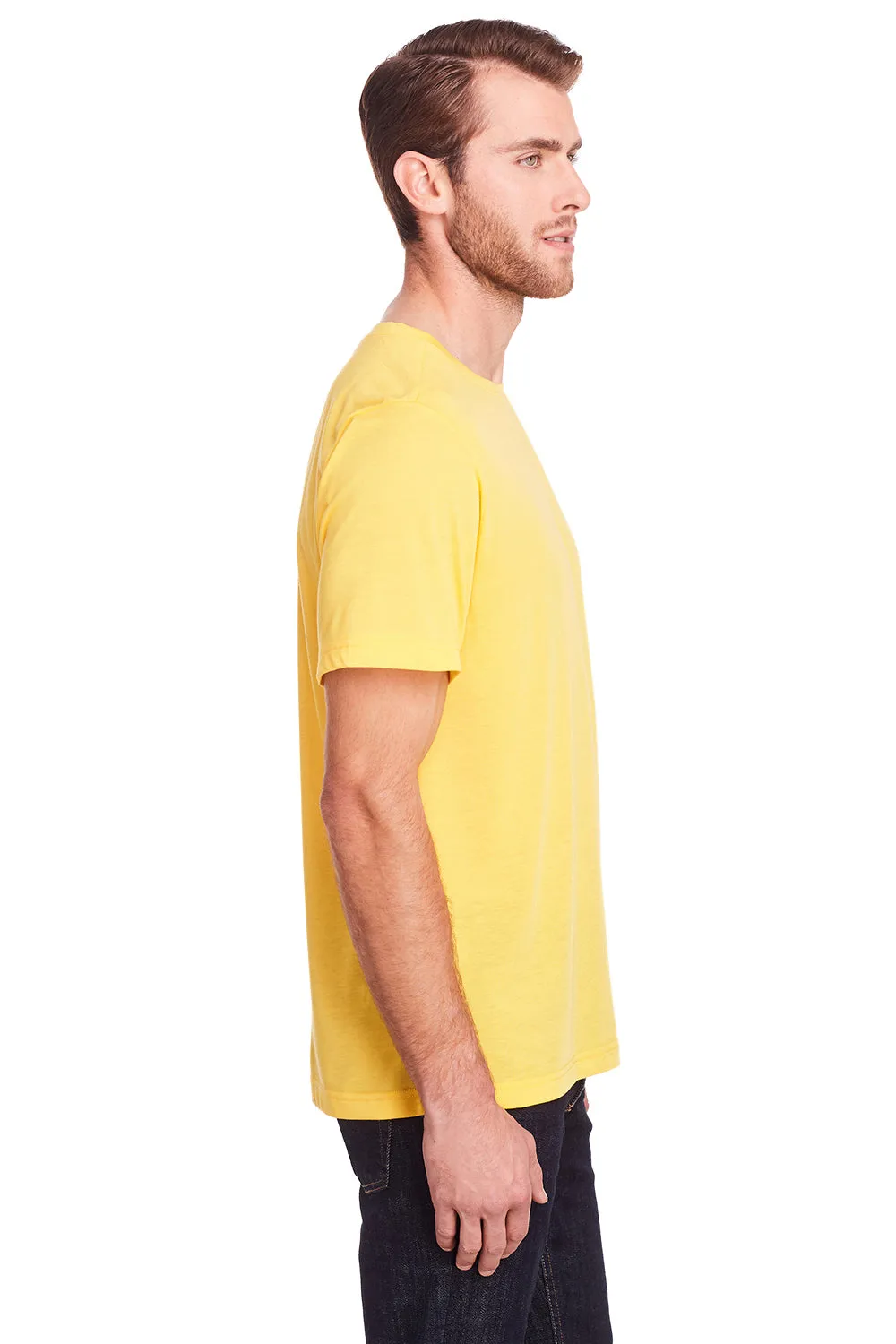 Core 365 Mens Fusion ChromaSoft Performance Moisture Wicking Short Sleeve Crewneck T-Shirt - Campus Gold