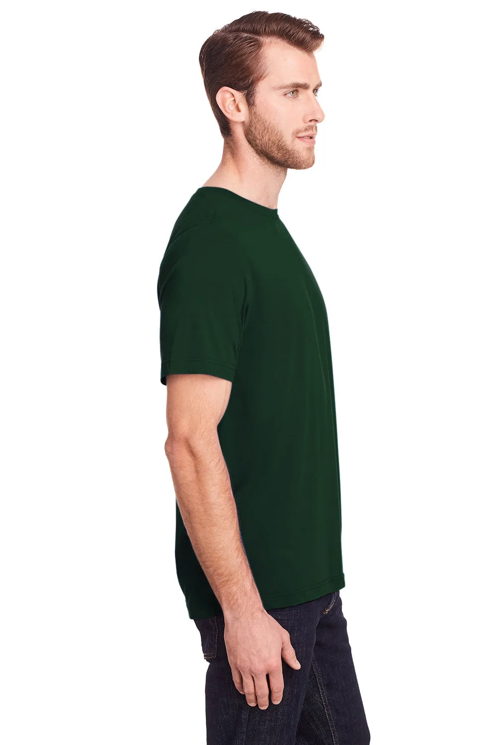 Core 365 Mens Fusion ChromaSoft Performance Moisture Wicking Short Sleeve Crewneck T-Shirt - Forest Green