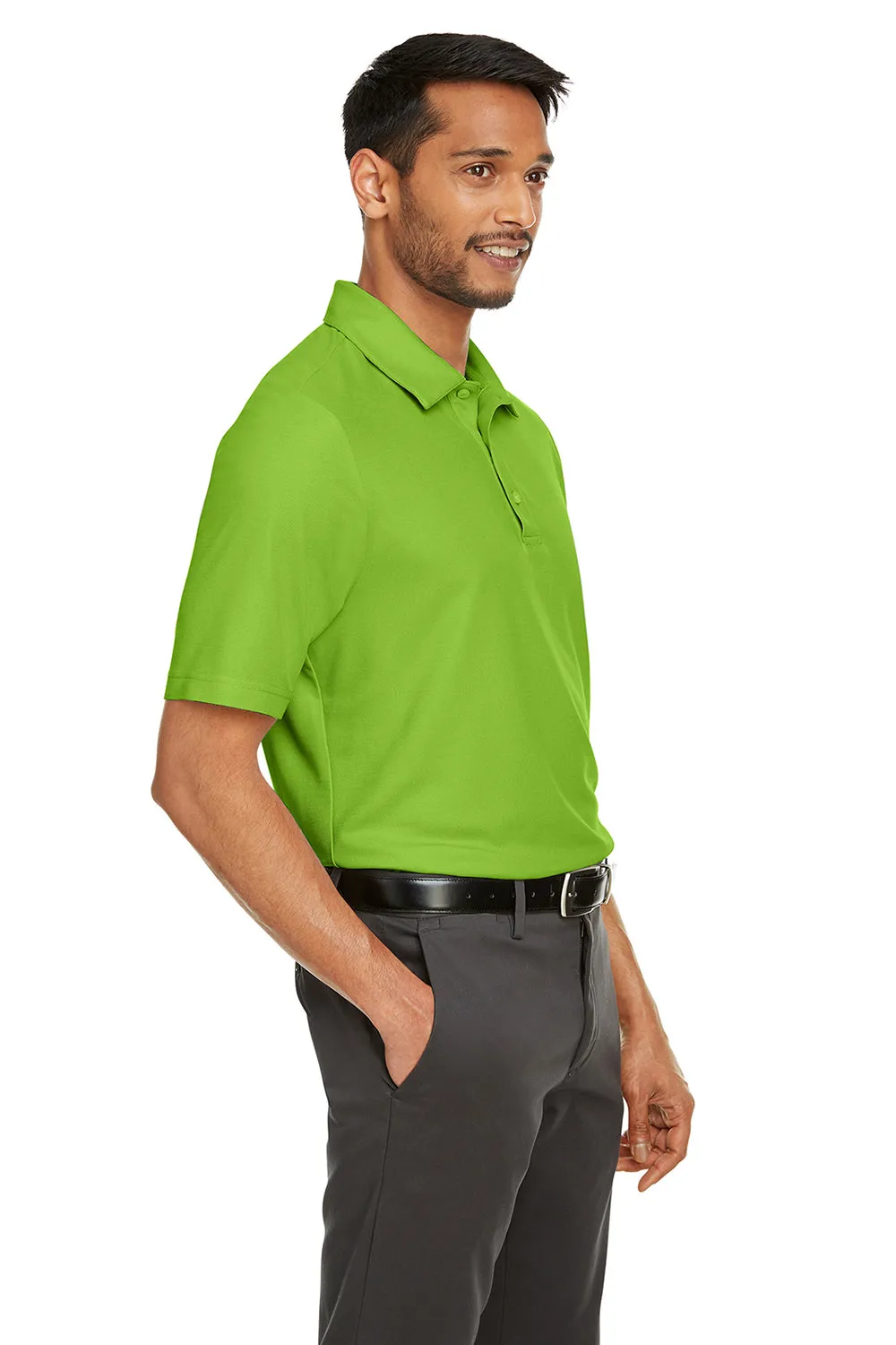 Core 365 Mens Fusion ChromaSoft Performance Moisture Wicking Short Sleeve Polo Shirt - Acid Green