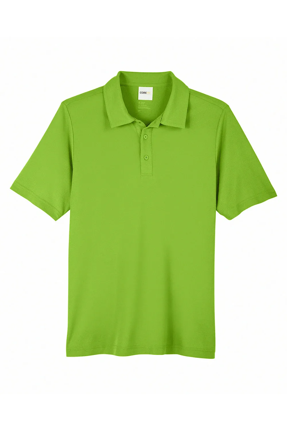 Core 365 Mens Fusion ChromaSoft Performance Moisture Wicking Short Sleeve Polo Shirt - Acid Green