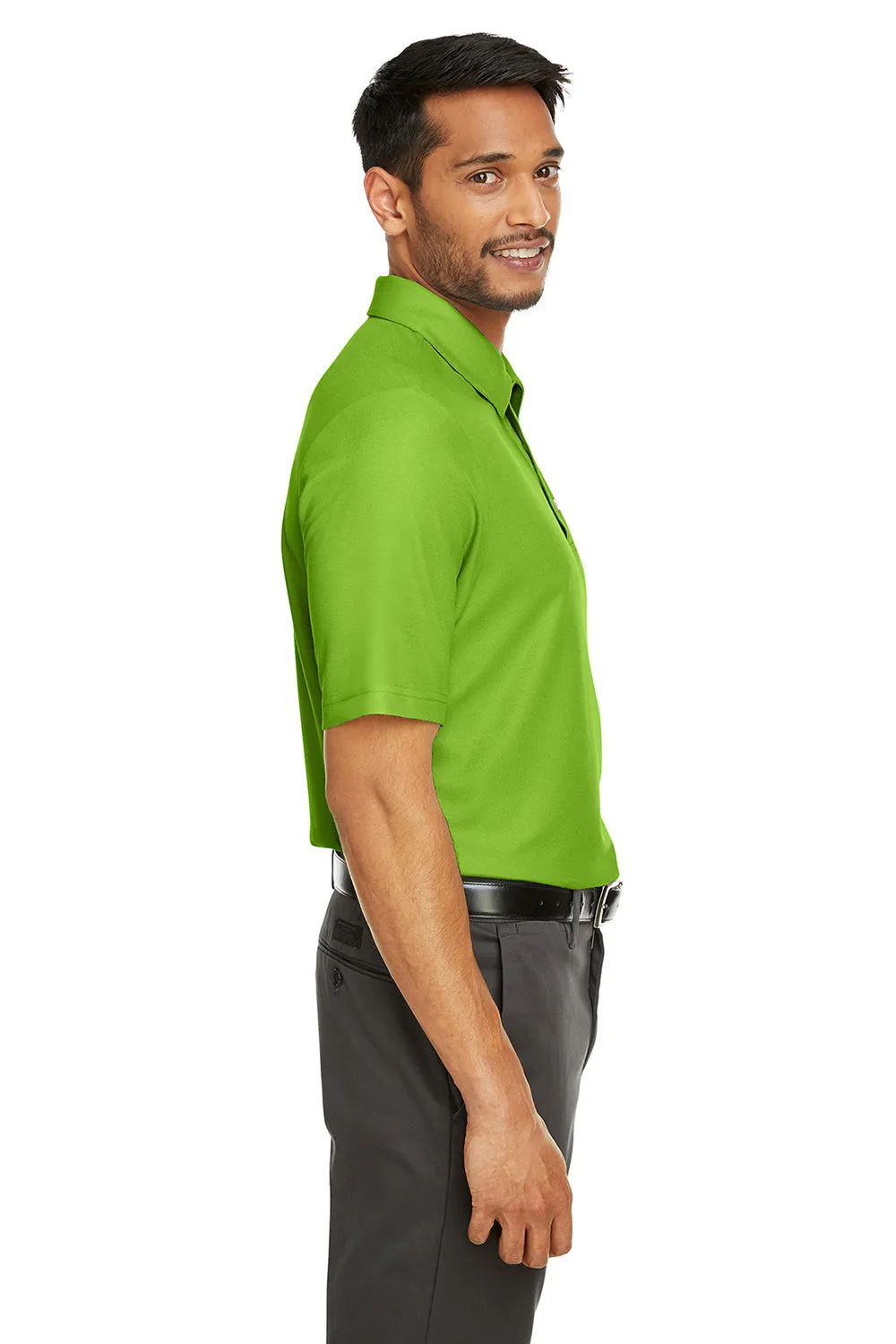 Core 365 Mens Fusion ChromaSoft Performance Moisture Wicking Short Sleeve Polo Shirt - Acid Green