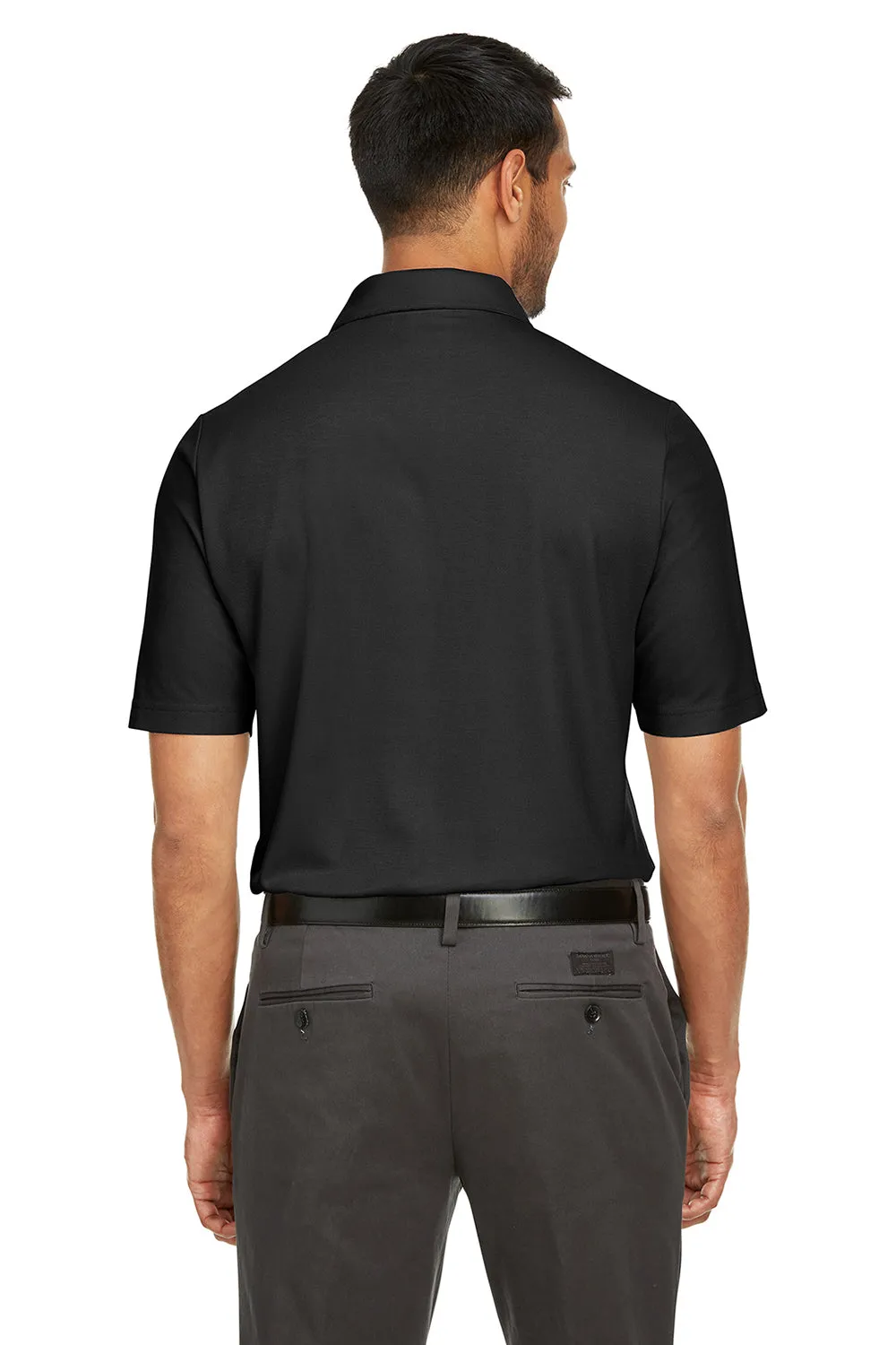 Core 365 Mens Fusion ChromaSoft Performance Moisture Wicking Short Sleeve Polo Shirt - Black