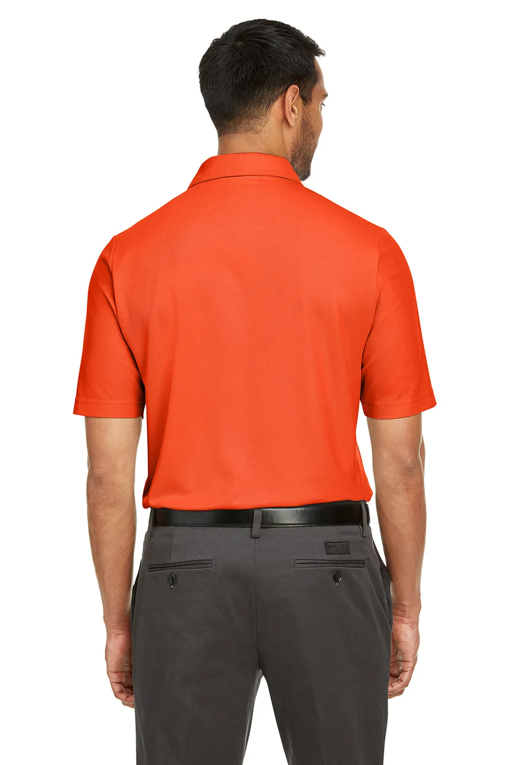Core 365 Mens Fusion ChromaSoft Performance Moisture Wicking Short Sleeve Polo Shirt - Campus Orange