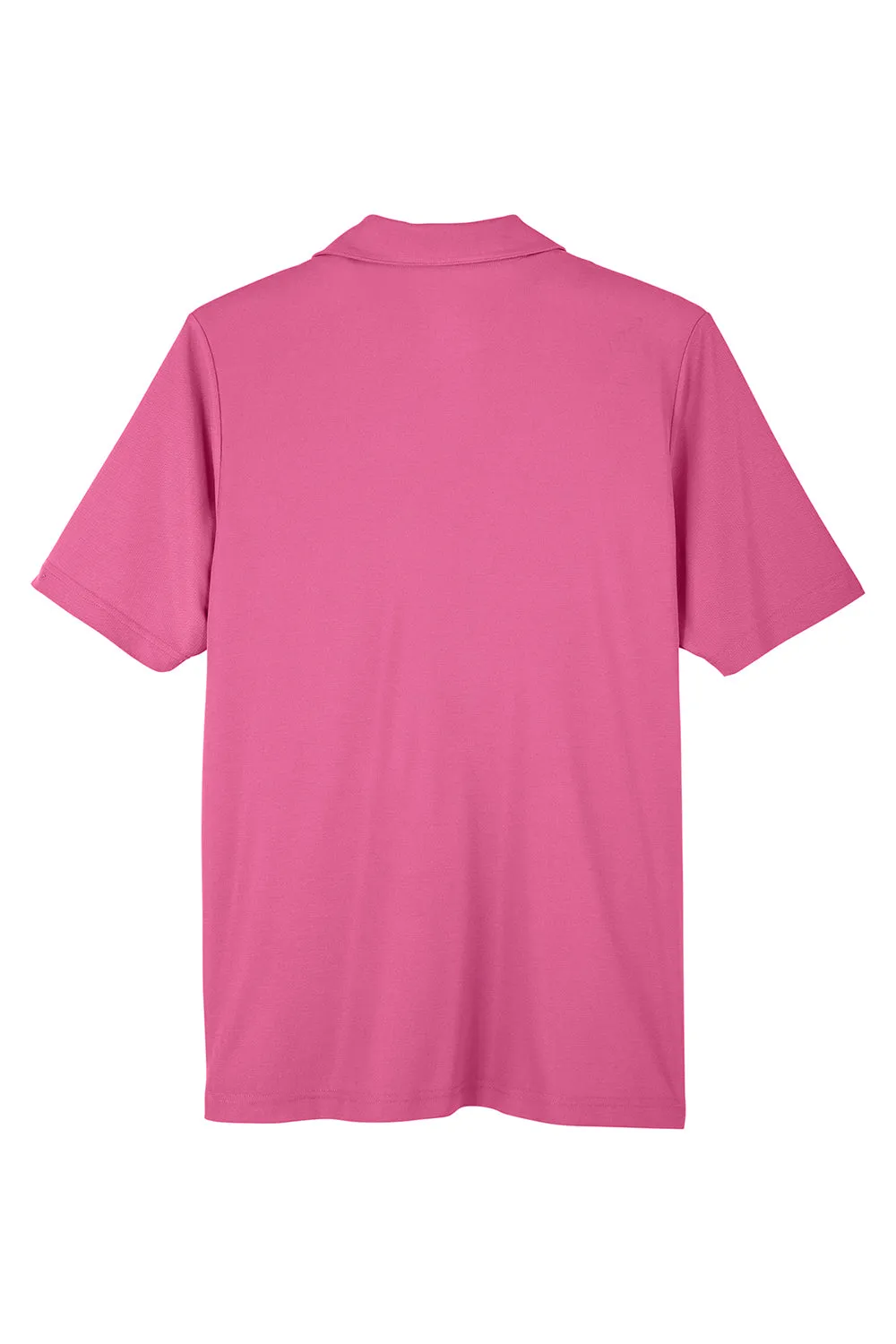 Core 365 Mens Fusion ChromaSoft Performance Moisture Wicking Short Sleeve Polo Shirt - Charity Pink