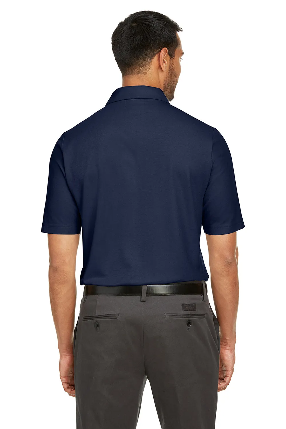 Core 365 Mens Fusion ChromaSoft Performance Moisture Wicking Short Sleeve Polo Shirt - Classic Navy Blue