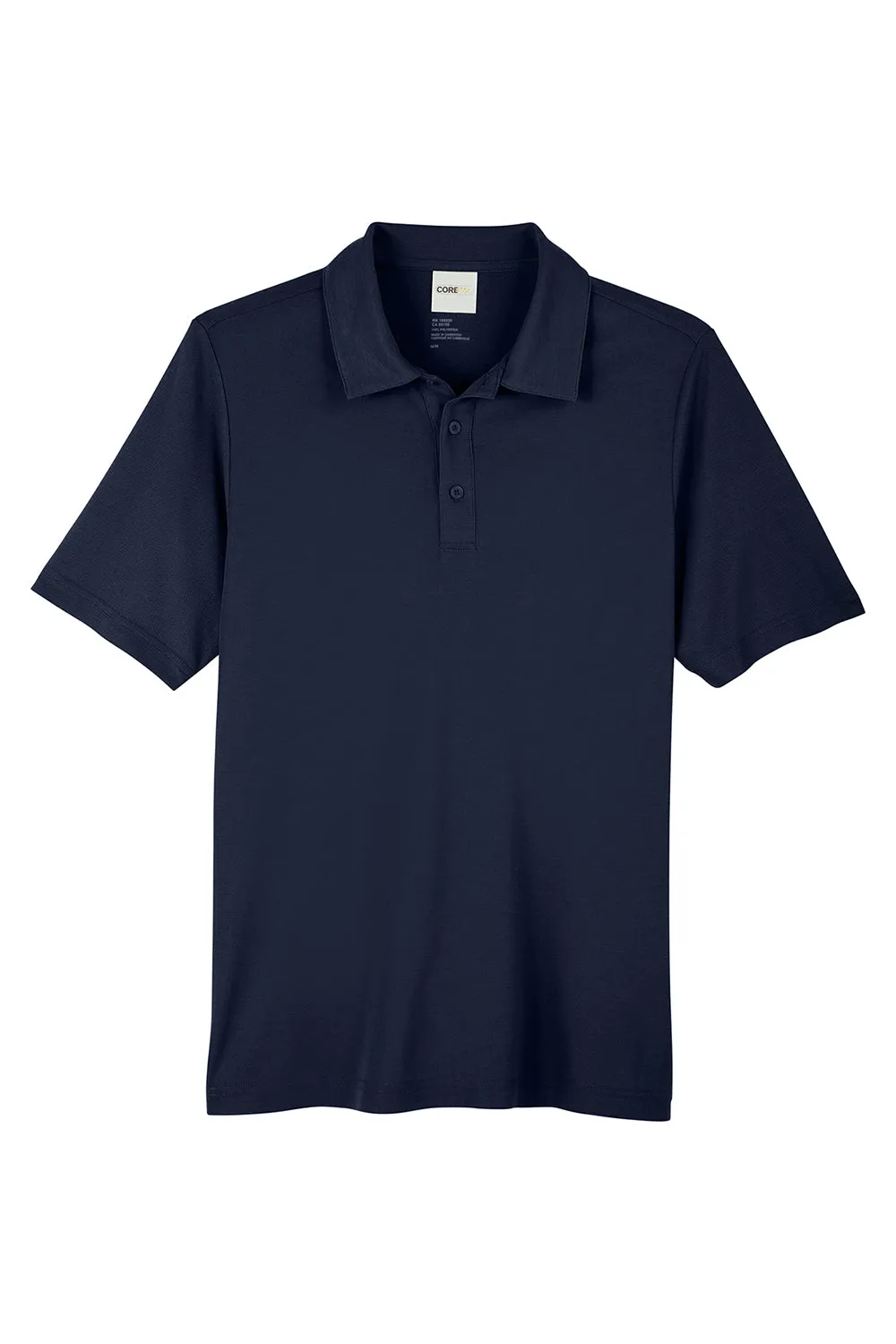 Core 365 Mens Fusion ChromaSoft Performance Moisture Wicking Short Sleeve Polo Shirt - Classic Navy Blue
