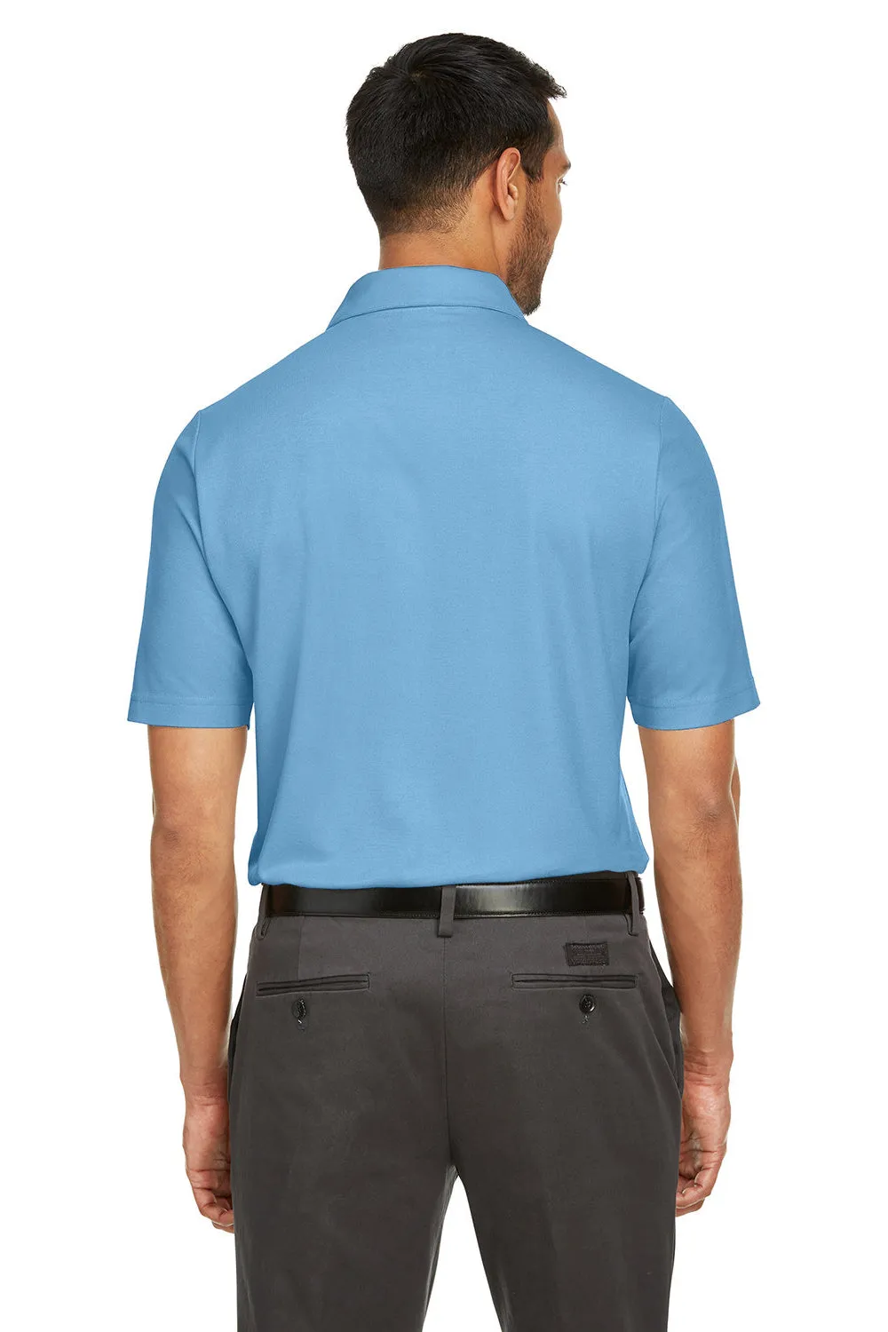 Core 365 Mens Fusion ChromaSoft Performance Moisture Wicking Short Sleeve Polo Shirt - Columbia Blue