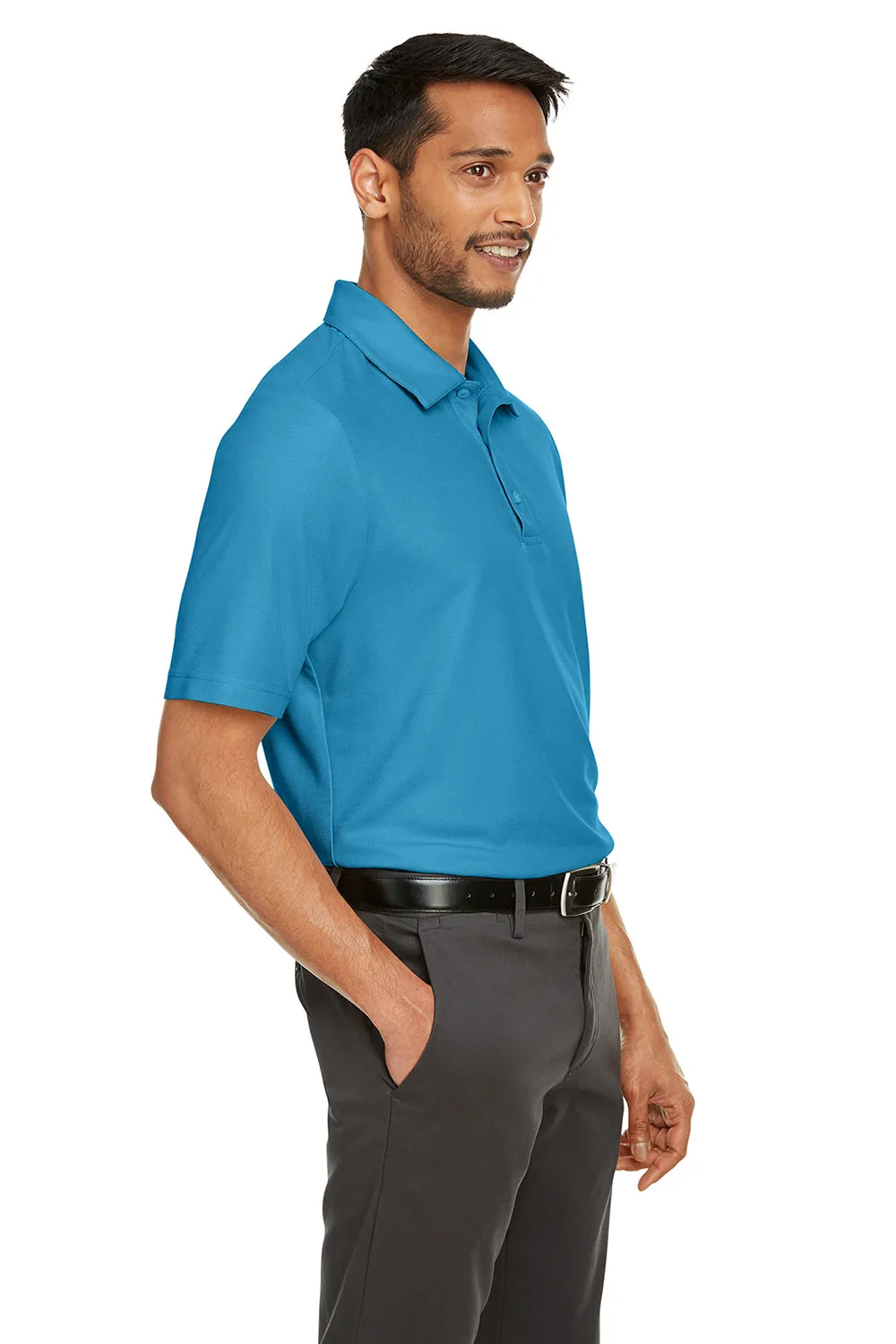 Core 365 Mens Fusion ChromaSoft Performance Moisture Wicking Short Sleeve Polo Shirt - Electric Blue