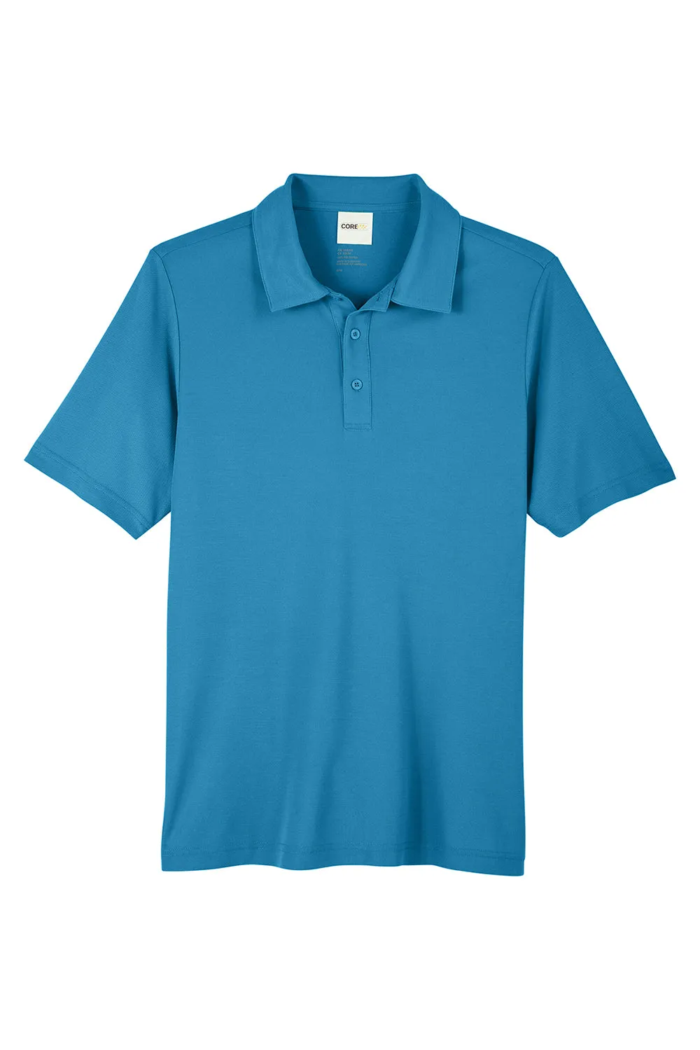 Core 365 Mens Fusion ChromaSoft Performance Moisture Wicking Short Sleeve Polo Shirt - Electric Blue