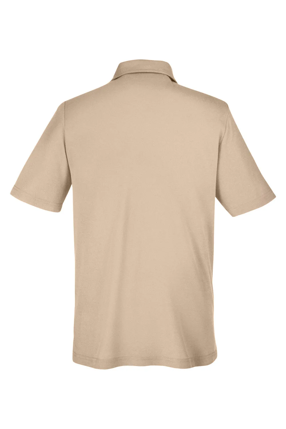 Core 365 Mens Fusion ChromaSoft Performance Moisture Wicking Short Sleeve Polo Shirt - Stone