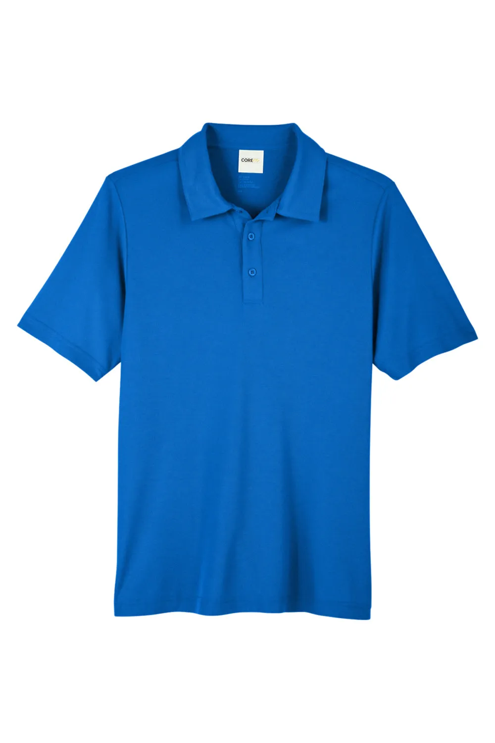 Core 365 Mens Fusion ChromaSoft Performance Moisture Wicking Short Sleeve Polo Shirt - True Royal Blue