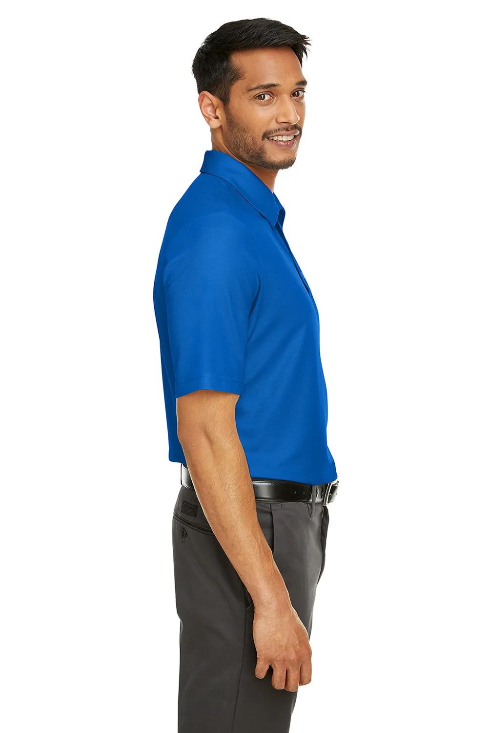 Core 365 Mens Fusion ChromaSoft Performance Moisture Wicking Short Sleeve Polo Shirt - True Royal Blue
