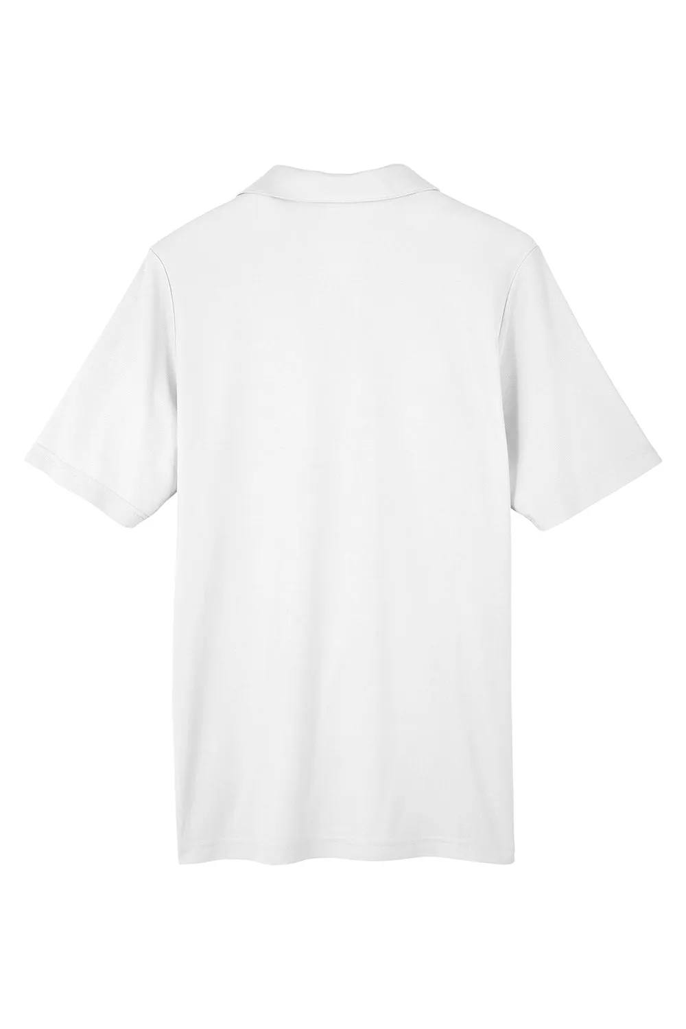 Core 365 Mens Fusion ChromaSoft Performance Moisture Wicking Short Sleeve Polo Shirt - White