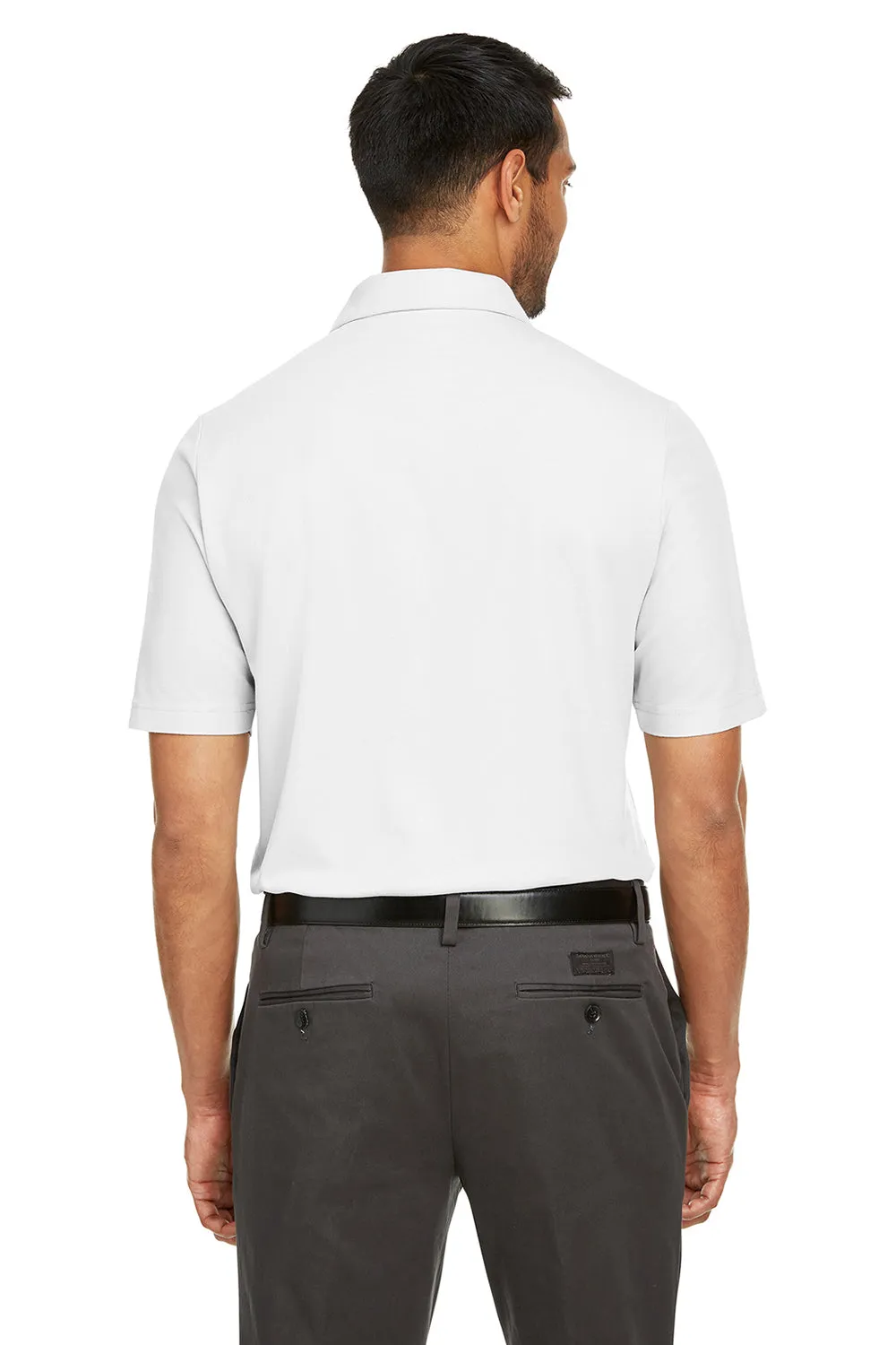 Core 365 Mens Fusion ChromaSoft Performance Moisture Wicking Short Sleeve Polo Shirt - White
