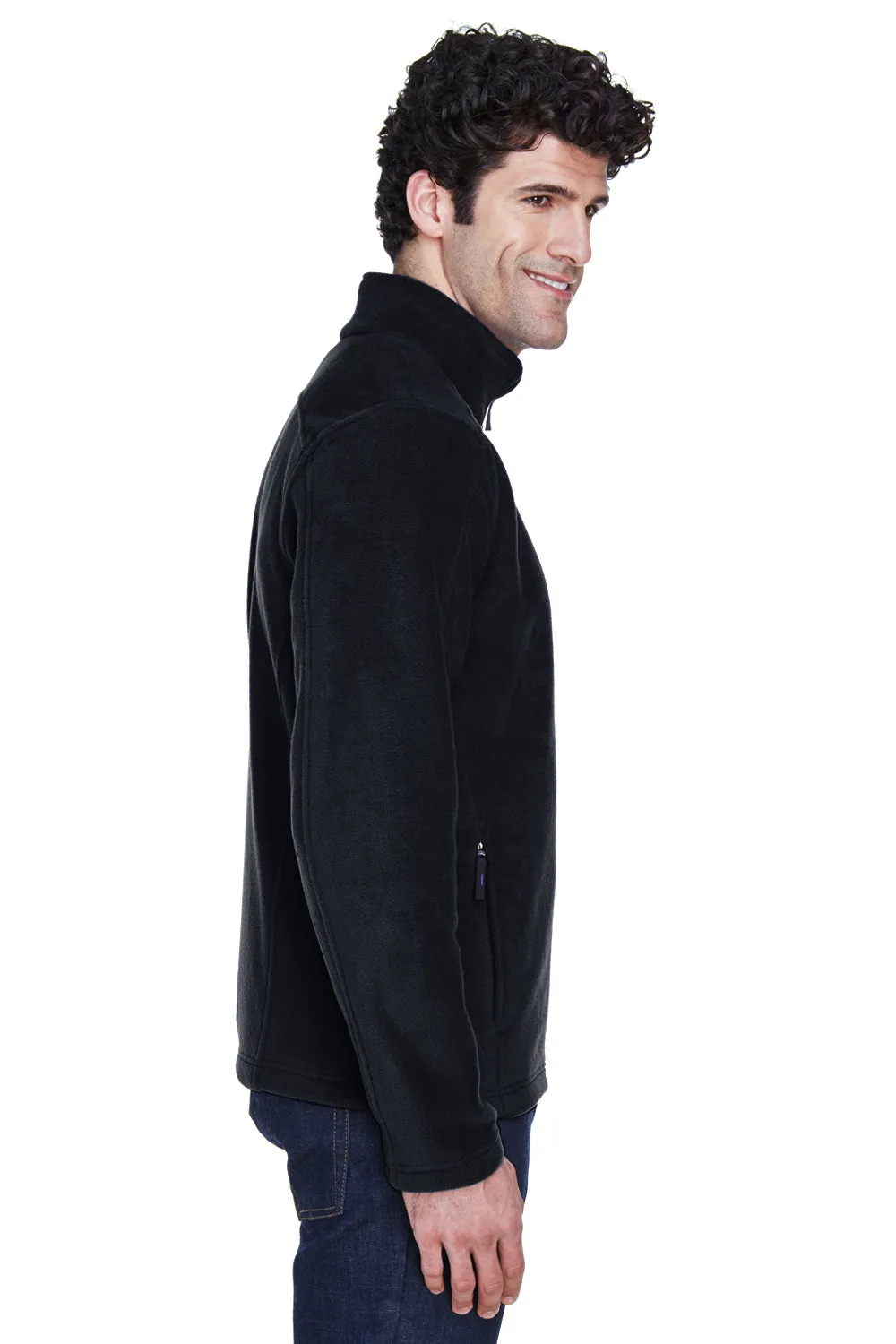 Core 365 Mens Journey Pill Resistant Fleece Full Zip Jacket - Black
