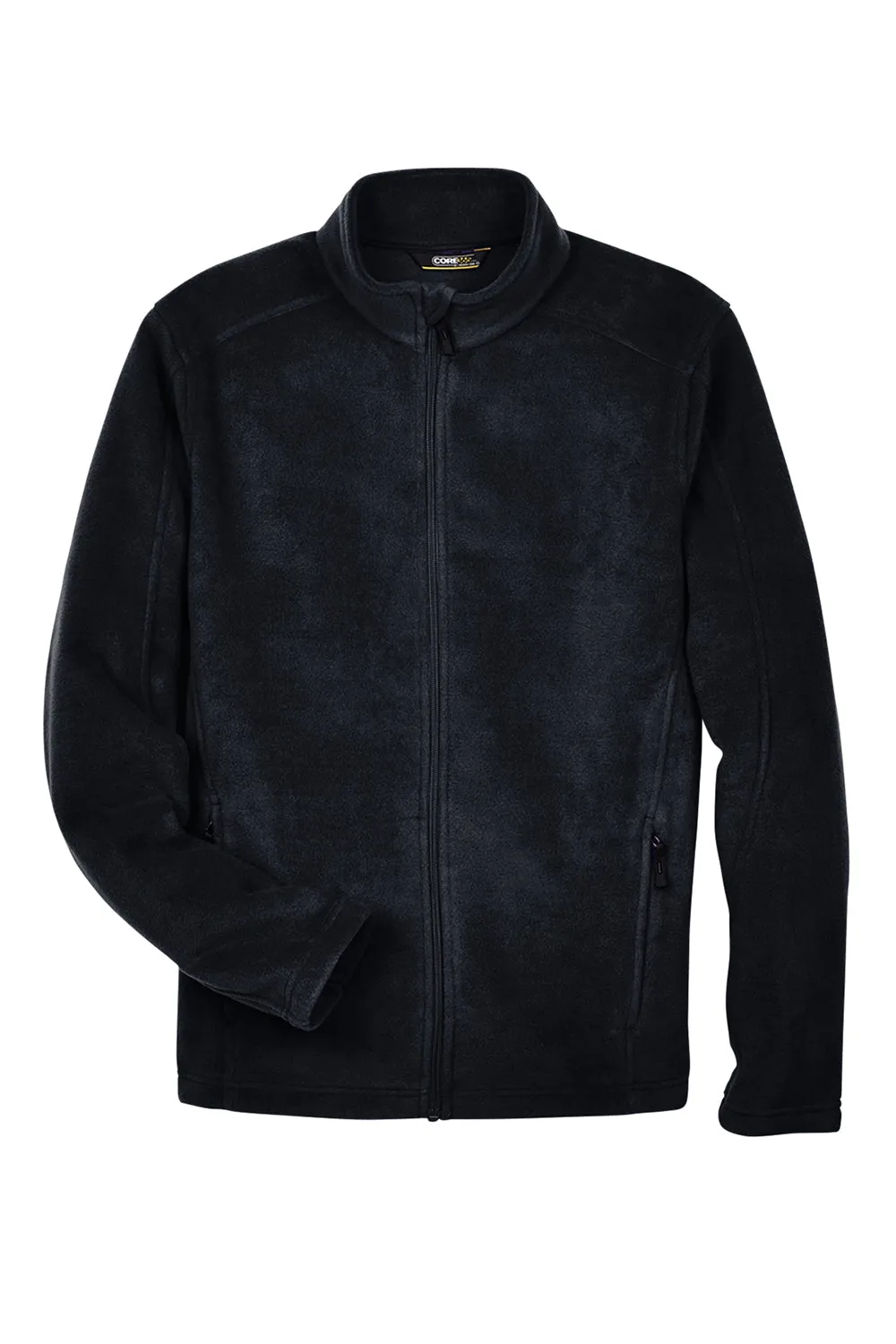 Core 365 Mens Journey Pill Resistant Fleece Full Zip Jacket - Black