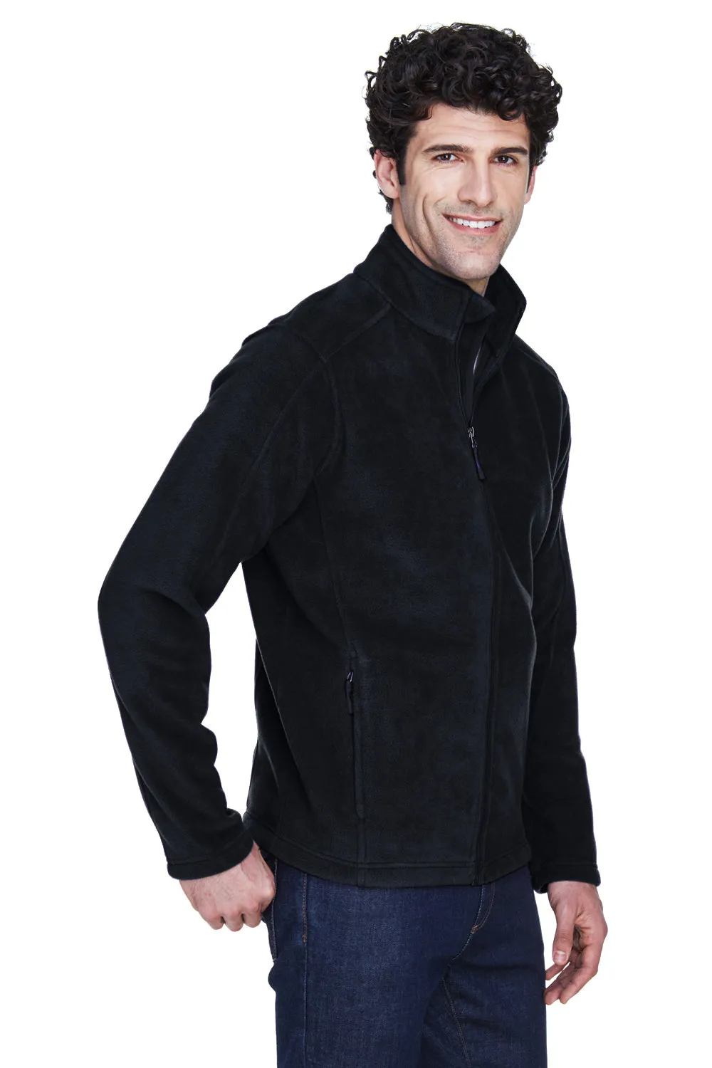 Core 365 Mens Journey Pill Resistant Fleece Full Zip Jacket - Black