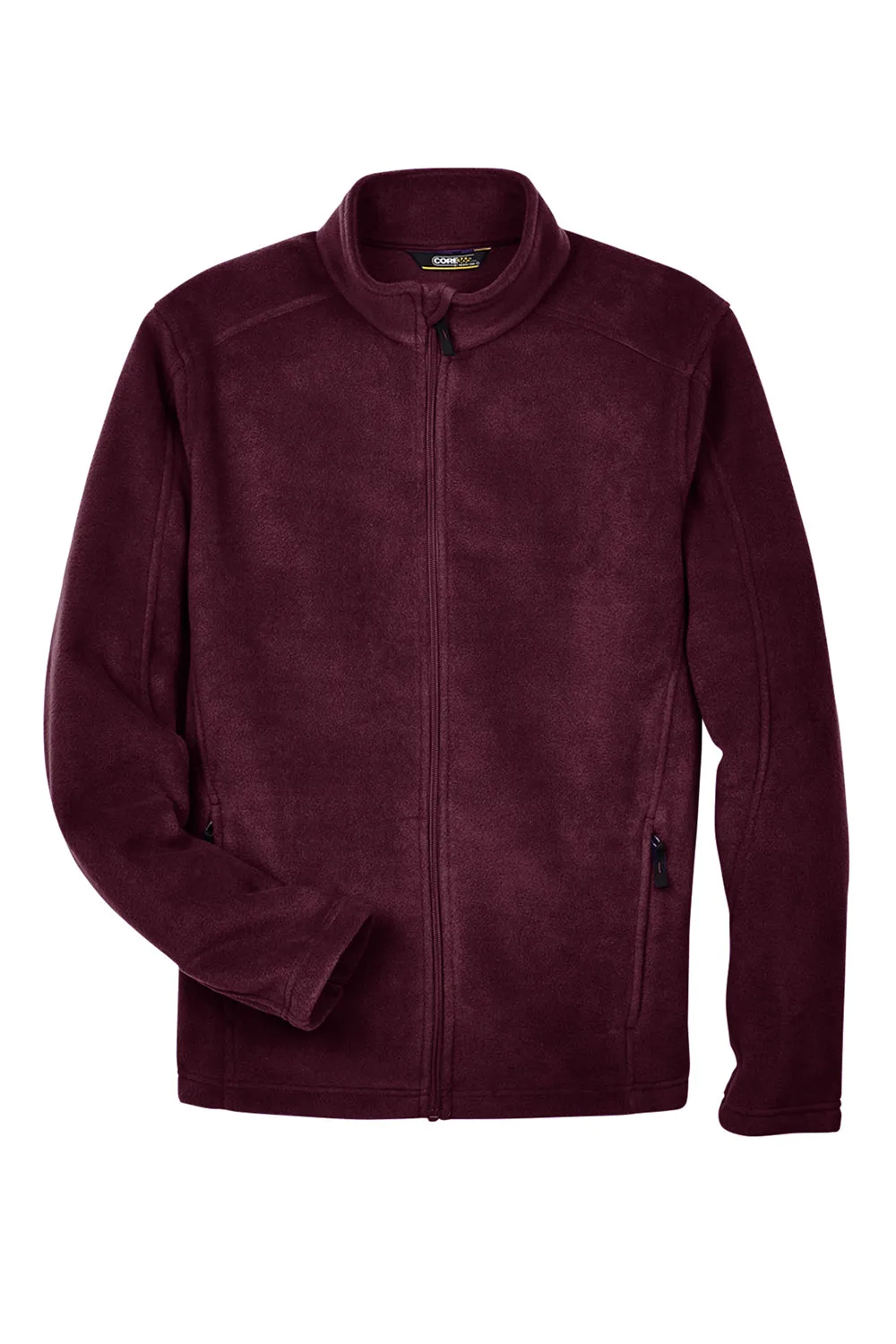 Core 365 Mens Journey Pill Resistant Fleece Full Zip Jacket - Burgundy