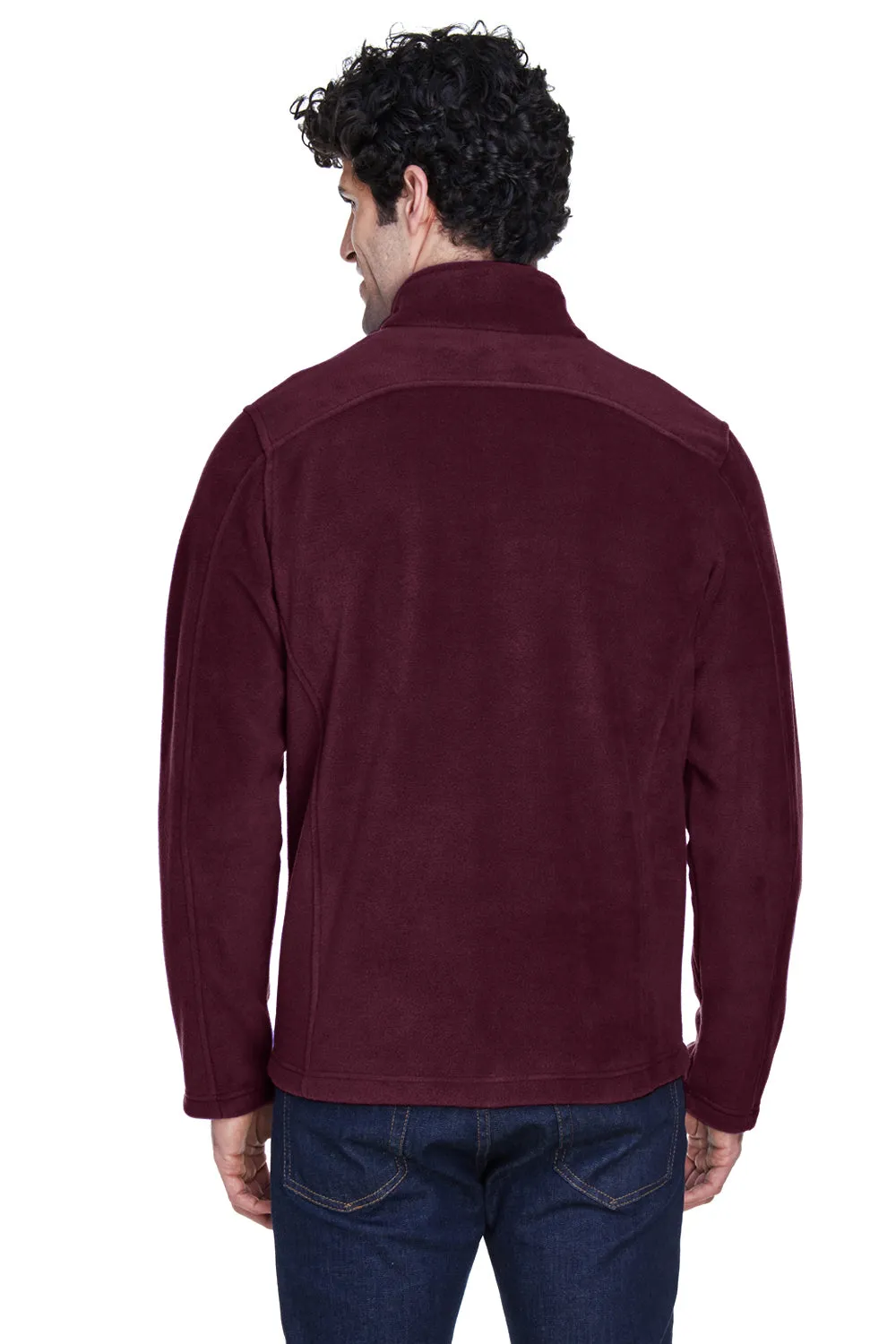 Core 365 Mens Journey Pill Resistant Fleece Full Zip Jacket - Burgundy