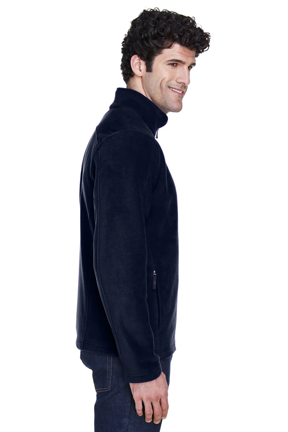Core 365 Mens Journey Pill Resistant Fleece Full Zip Jacket - Classic Navy Blue
