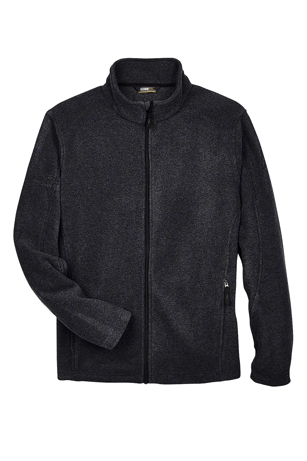 Core 365 Mens Journey Pill Resistant Fleece Full Zip Jacket - Heather Charcoal Grey