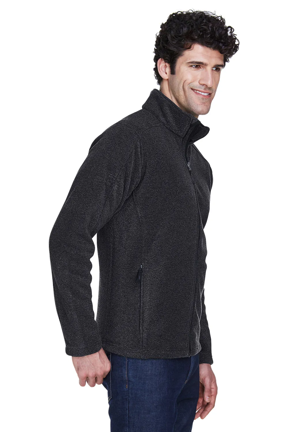 Core 365 Mens Journey Pill Resistant Fleece Full Zip Jacket - Heather Charcoal Grey