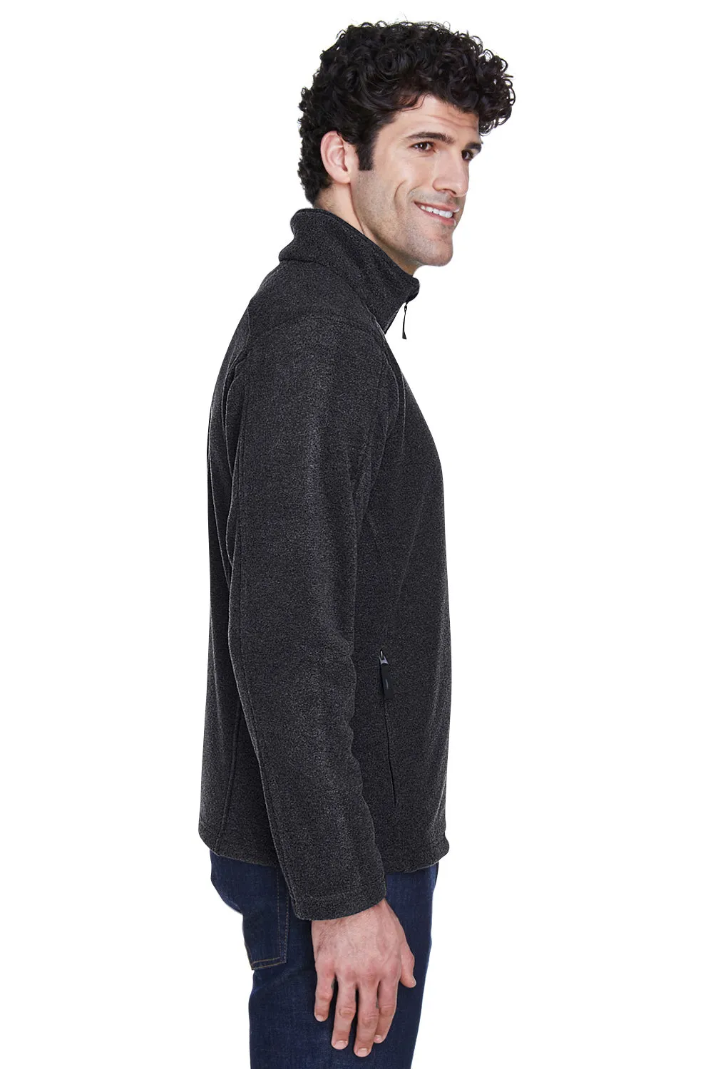 Core 365 Mens Journey Pill Resistant Fleece Full Zip Jacket - Heather Charcoal Grey