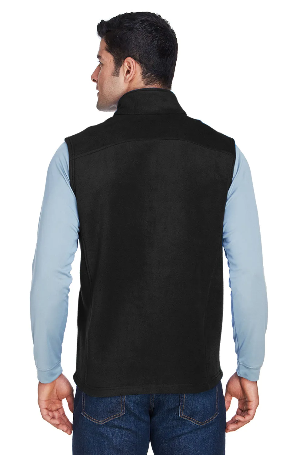 Core 365 Mens Journey Pill Resistant Fleece Full Zip Vest - Black