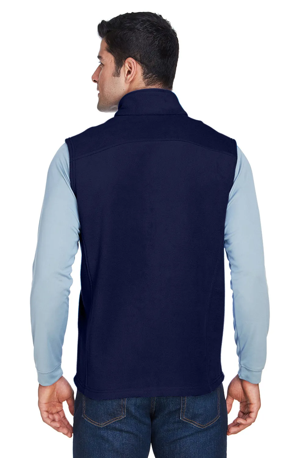 Core 365 Mens Journey Pill Resistant Fleece Full Zip Vest - Classic Navy Blue