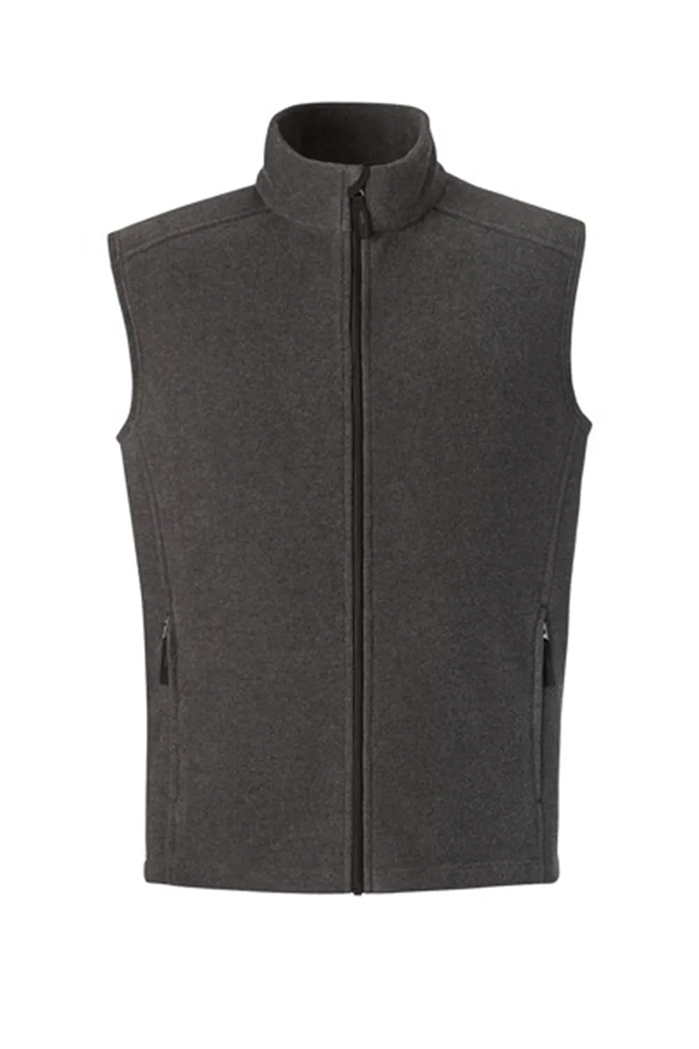 Core 365 Mens Journey Pill Resistant Fleece Full Zip Vest - Heather Charcoal Grey