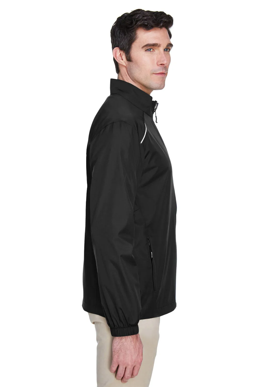 Core 365 Mens Motivate Water Resistant Full Zip Jacket - Black