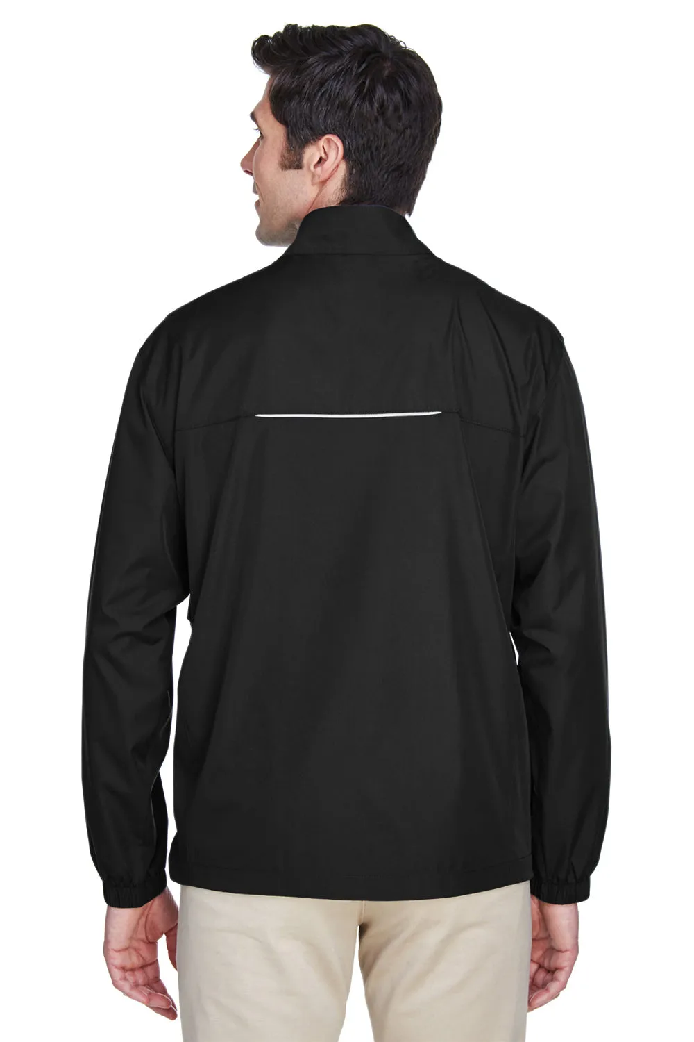 Core 365 Mens Motivate Water Resistant Full Zip Jacket - Black