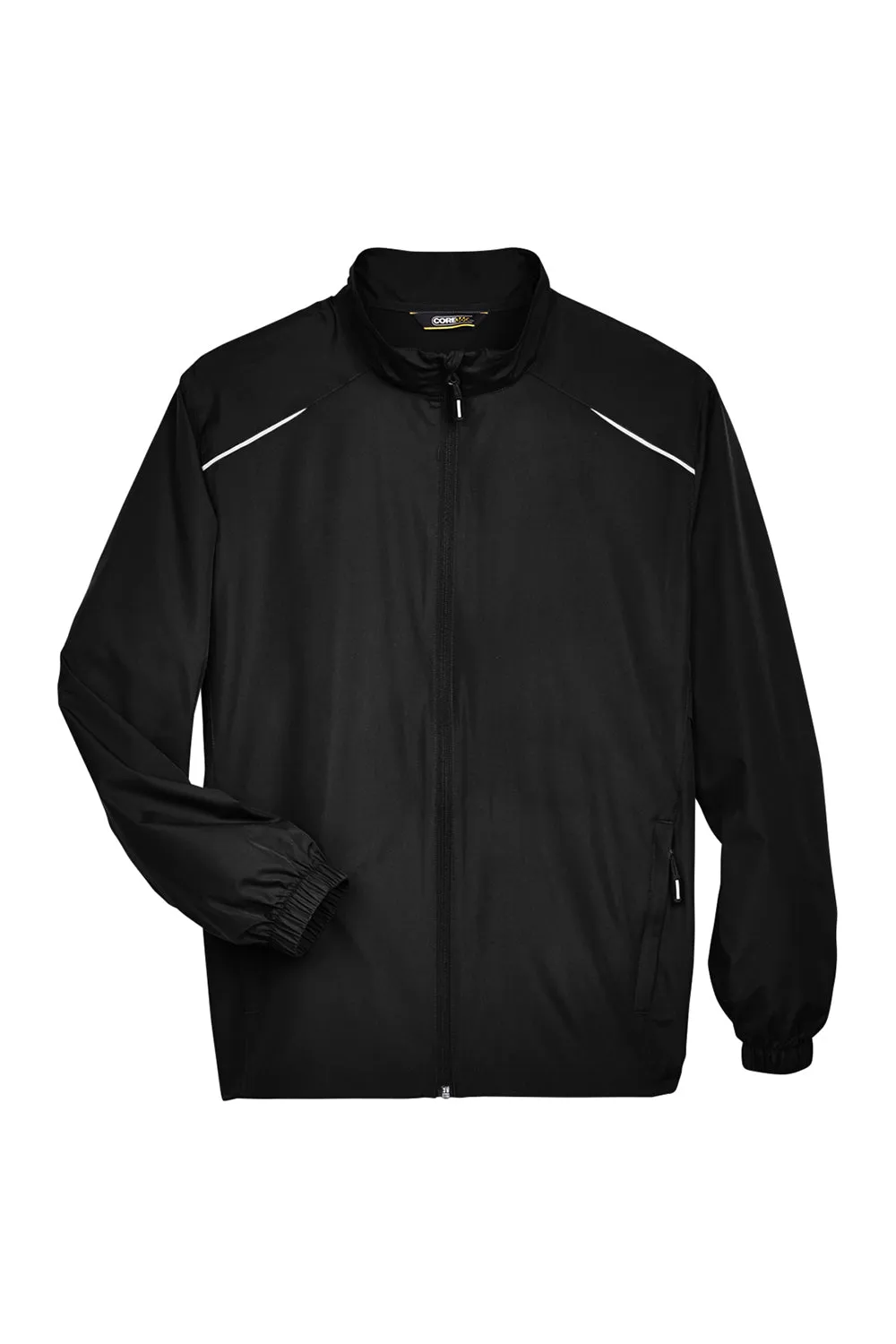 Core 365 Mens Motivate Water Resistant Full Zip Jacket - Black