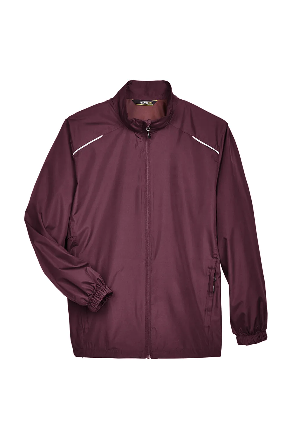 Core 365 Mens Motivate Water Resistant Full Zip Jacket - Burgundy