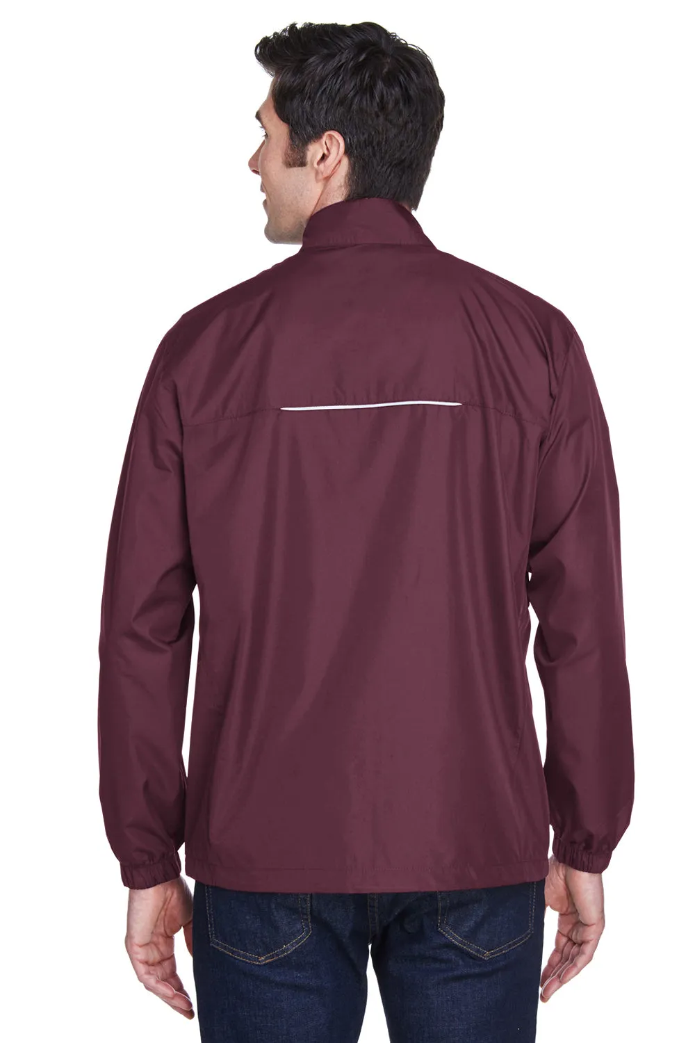 Core 365 Mens Motivate Water Resistant Full Zip Jacket - Burgundy