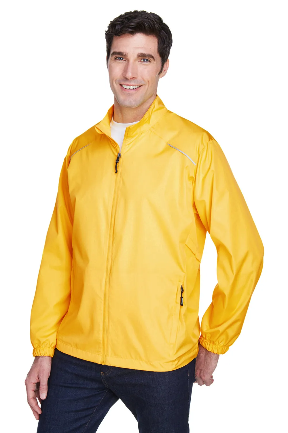 Core 365 Mens Motivate Water Resistant Full Zip Jacket - Campus Gold