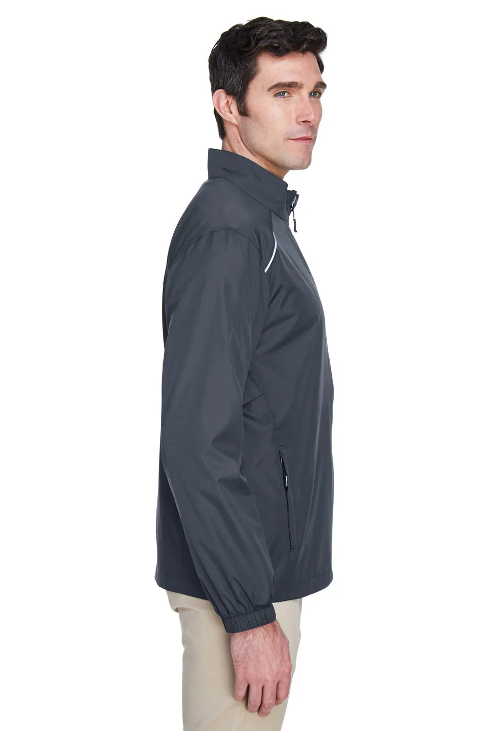 Core 365 Mens Motivate Water Resistant Full Zip Jacket - Carbon Grey