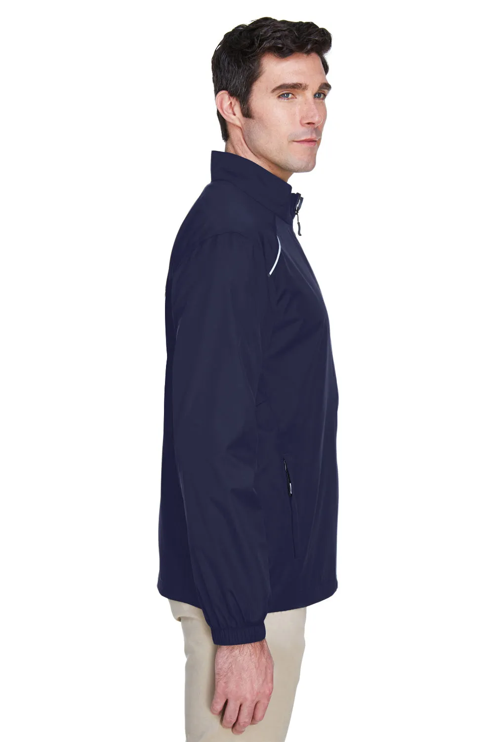 Core 365 Mens Motivate Water Resistant Full Zip Jacket - Classic Navy Blue
