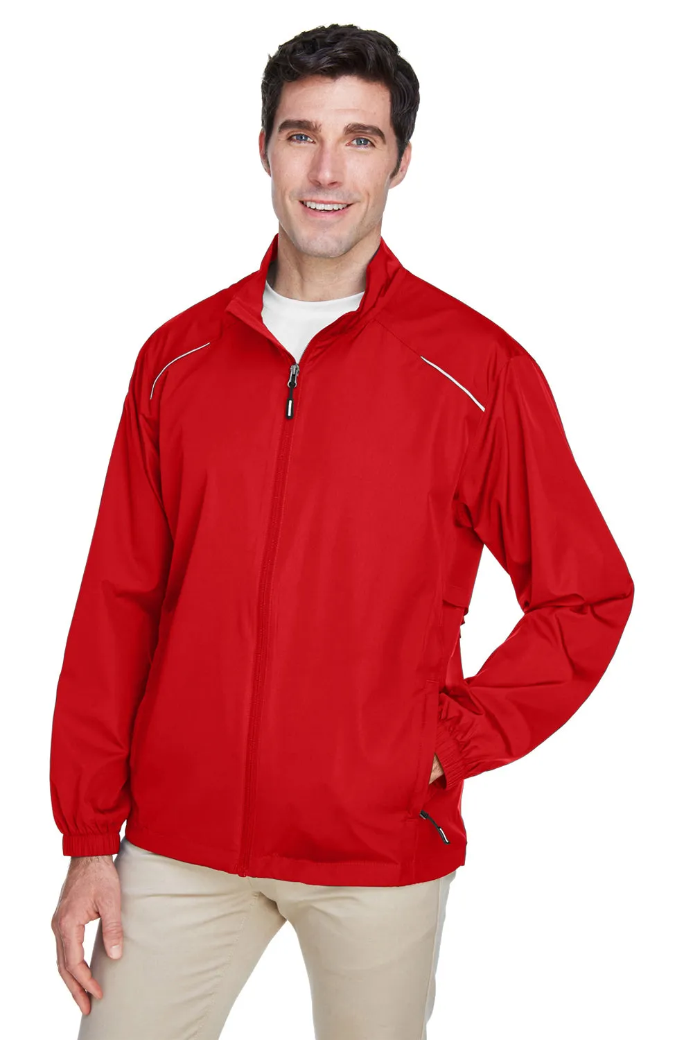 Core 365 Mens Motivate Water Resistant Full Zip Jacket - Classic Red