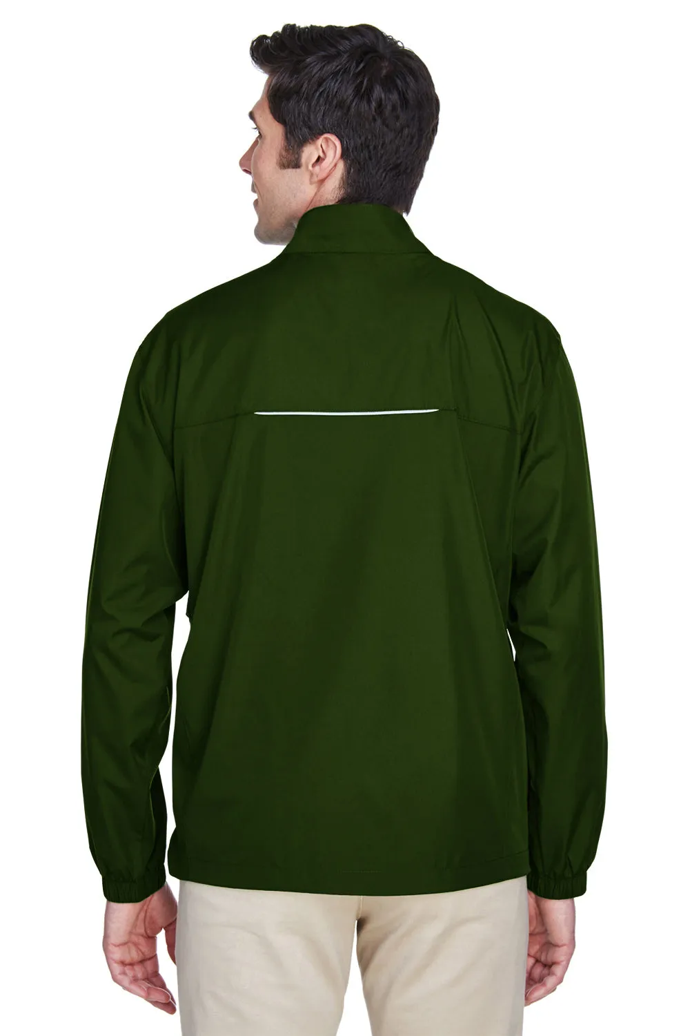 Core 365 Mens Motivate Water Resistant Full Zip Jacket - Forest Green