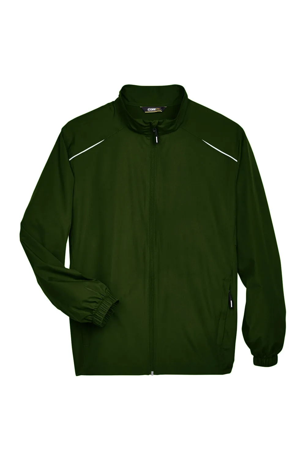 Core 365 Mens Motivate Water Resistant Full Zip Jacket - Forest Green