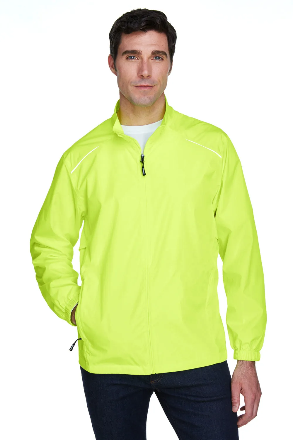 Core 365 Mens Motivate Water Resistant Full Zip Jacket - Safety Yellow