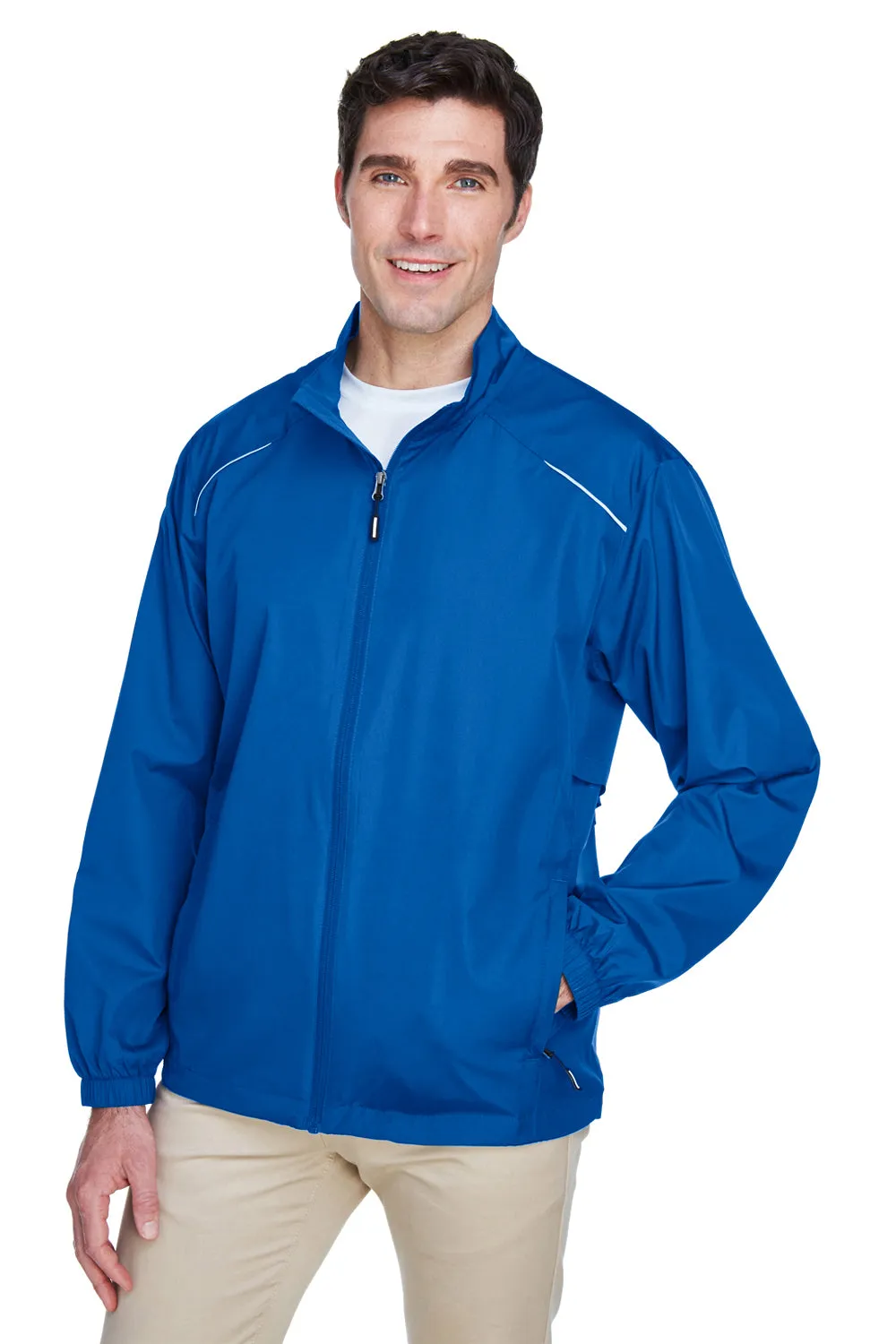Core 365 Mens Motivate Water Resistant Full Zip Jacket - True Royal Blue