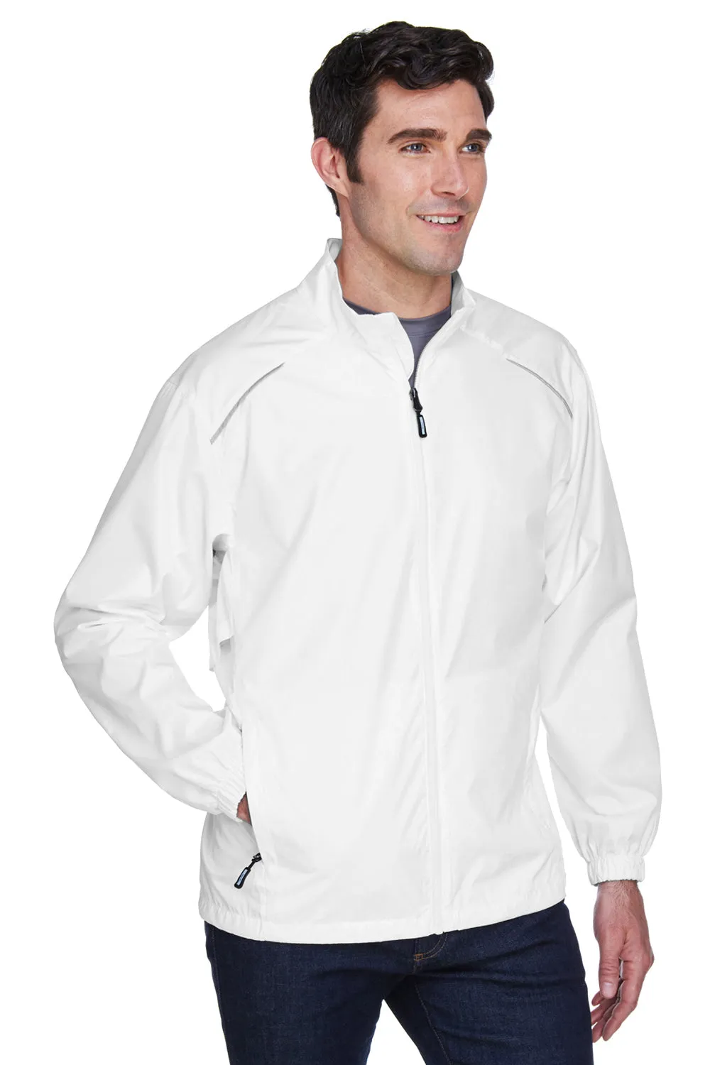 Core 365 Mens Motivate Water Resistant Full Zip Jacket - White
