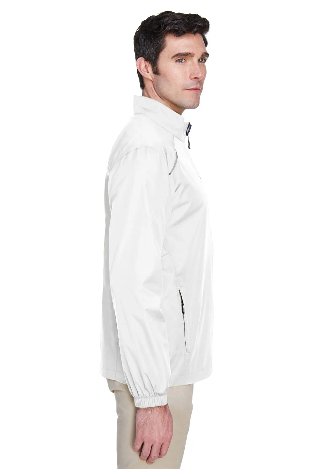 Core 365 Mens Motivate Water Resistant Full Zip Jacket - White