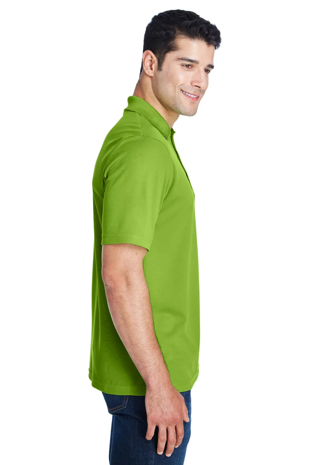 Core 365 Mens Origin Performance Moisture Wicking Short Sleeve Polo Shirt - Acid Green
